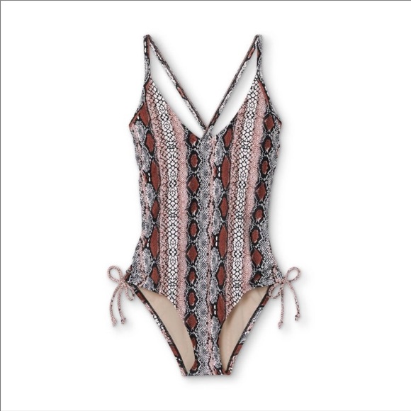 KONA SOL snake print one piece bathing suit - Picture 4 of 8